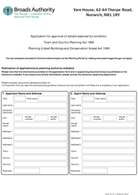 UK Planning Application for Discharge of Condition