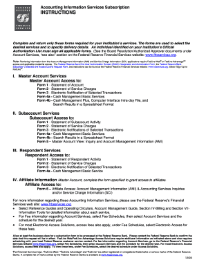 Accounting Information Services Subscription Form