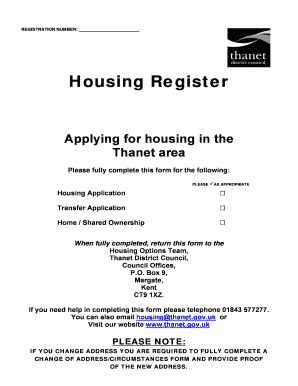 Housing Application Form