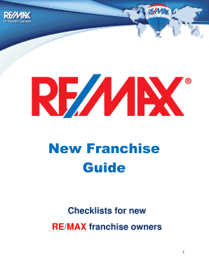 New franchise guide checklist - RE/MAX Canada