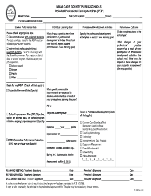Miami-Dade County Individual Professional Development Plan