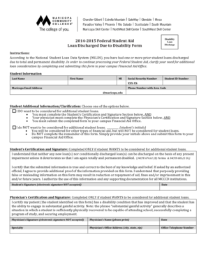Federal Student Aid Disability Loan Discharge Form