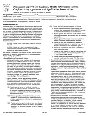 Physician Confidentiality Agreement