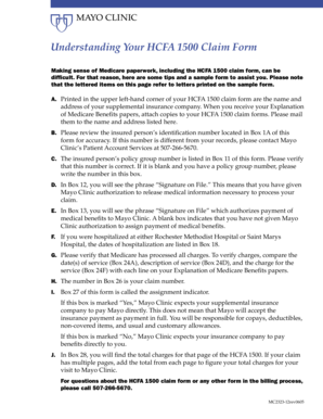 HCFA 1500 Medicare Claim Form