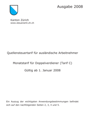 Quellensteuertarif für ausländische Arbeitnehmer