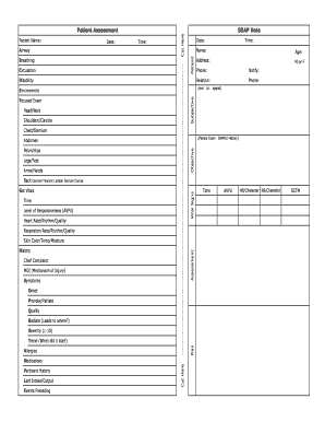Patient Assessment SOAP Note