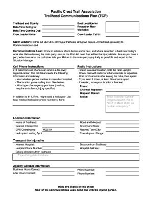 Trailhead Communications Plan