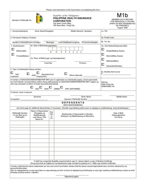 Philippine Health Insurance Member Data Record