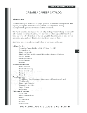 Master Application Worksheet