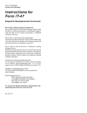 Columbus Form IT-47