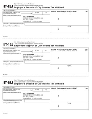 City of Columbus IT-15J Form