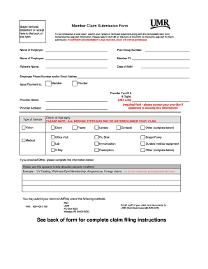 Member Claim Submission Form