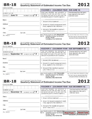 City of Columbus Quarterly Income Tax Form