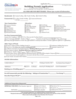 Building Permit Application