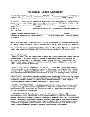 Residential Lease Agreement