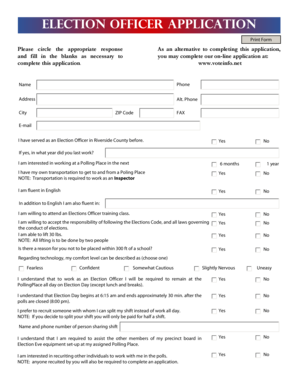 Election Officer Application