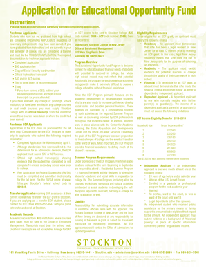 Educational Opportunity Fund Application