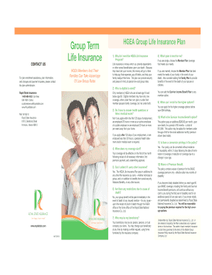HGEA Group Life Insurance Plan Application
