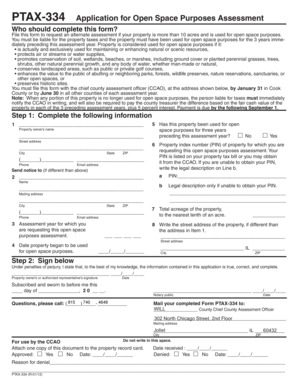 Illinois Open Space Purposes Assessment Application