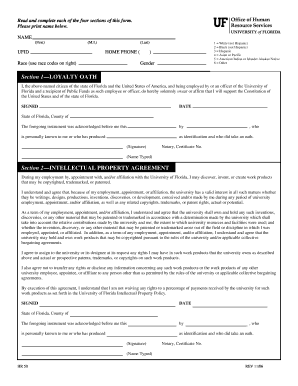 University of Florida Employment Forms