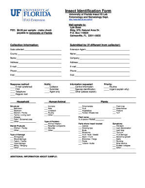 Insect Identification Service Form