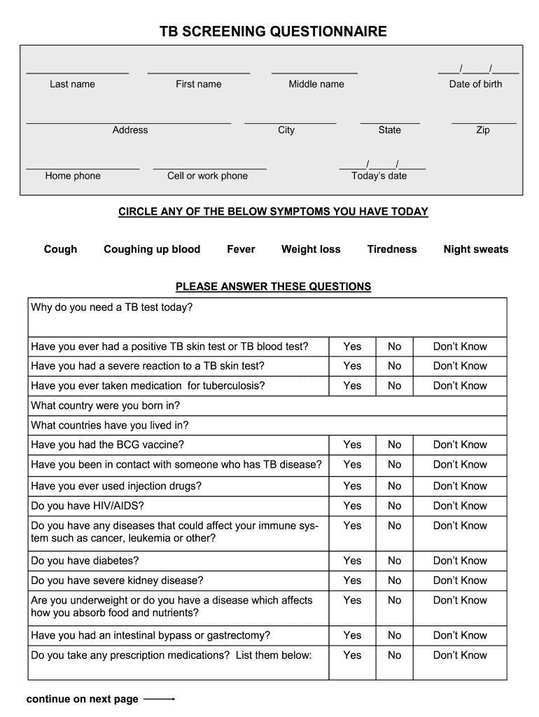 Tb Risk Assessment Worksheet Cdc