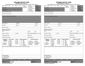 Florida Specimen Report Form
