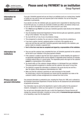 Centrelink Group Payment Form