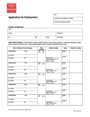 Employment Application Form