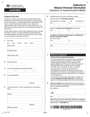 Authority to Release Personal Information