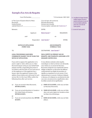 Notice of Application Form 73AA