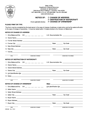 Ohio Watercraft Notice Form