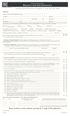 Group Life Enrollment Form