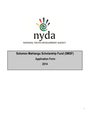 Solomon Mahlangu Scholarship Fund Application Form