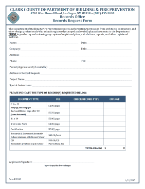 Clark County Records Request Form