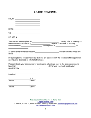 Lease Renewal Agreement