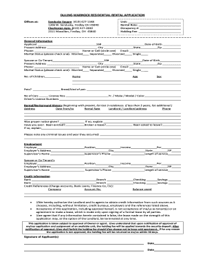 Duling-Warnock Residential Rental Application