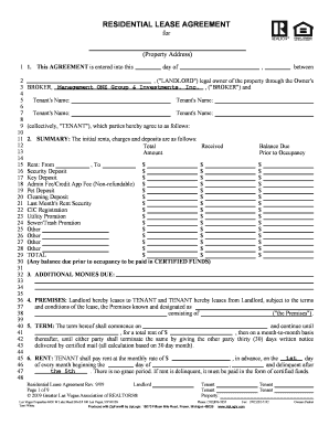 Residential Lease Agreement
