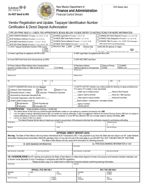 New Mexico Substitute W-9 Form