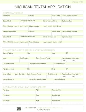 Rental Application Form