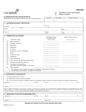 Temporary Work Interruption Notice