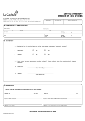 La Capitale Smoker Status Statement