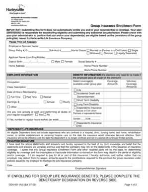 Group Insurance Enrollment Form