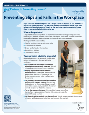 Incident Report Form for Slips and Falls