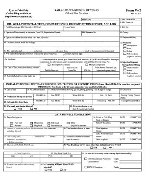 Texas Oil Well Potential Test Report