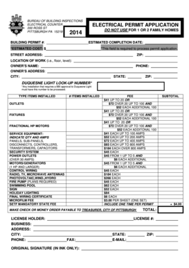 Electrical Permit Application