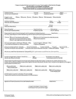 Girl Scouts of Colorado Opportunity Grant Application