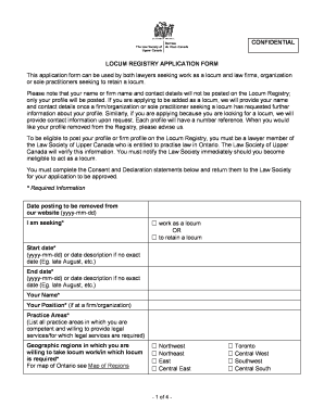 Locum Registry Application Form - The Law Society of Upper Canada - rc lsuc on