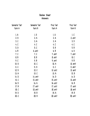 Semester Test Form A 1. A 2. D 3. C 4. C 5. D 6. B 7. C 8. B 9. C 10 ... - mabryonline