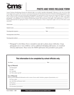 Photo and Video Release Form